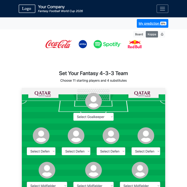 Fantasy Team - Football Tournament 2026