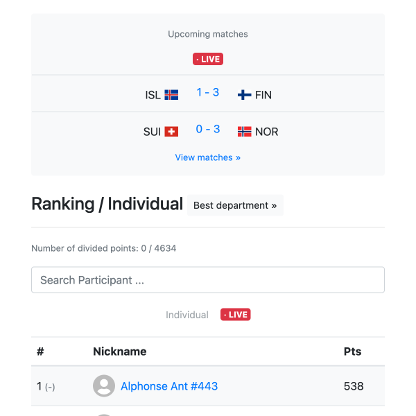 Live updates - Football Tournament 2026